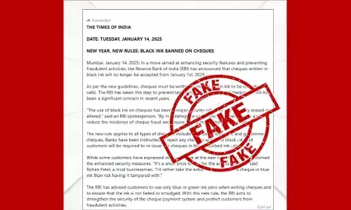 ചെക്കില് കറുത്ത മഷി ഉപയോഗിക്കാന് പാടില്ലേ? പ്രചരിക്കുന്ന ആര്.ബി.ഐ ഉത്തരവിന്റെ സത്യാവസ്ഥ ചെക്കില് കറുത്ത മഷി ഉപയോഗിക്കാന് പാടില്ലേ? പ്രചരിക്കുന്ന ആര്.ബി.ഐ ഉത്തരവിന്റെ സത്യാവസ്ഥ