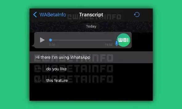 ശബ്ദ സന്ദേശങ്ങള്‍ ഇനി വായിച്ചെടുക്കാം; പുതിയ ഫീച്ചറുമായി വാട് ആപ്പിന്റെ വോയ്സ് ട്രാന്‍സ്‌ക്രിപ്റ്റ്