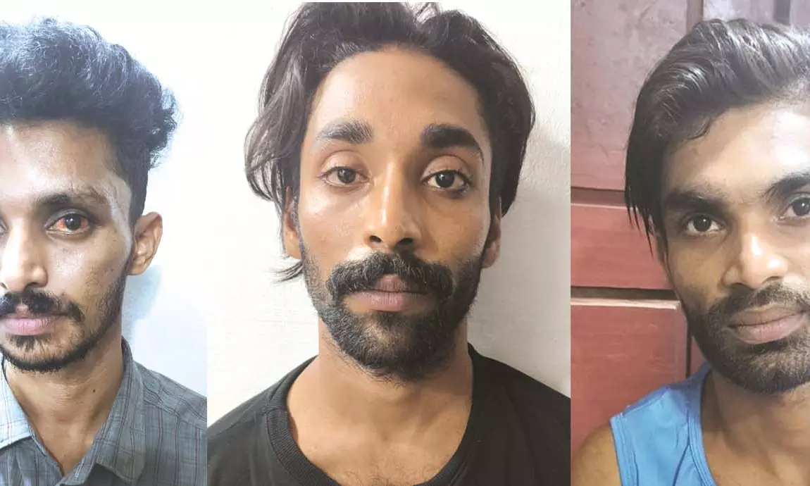 പൊലീസിനെ കണ്ട് രക്ഷപ്പെടുന്നതിനിടെ കാര്‍ മതിലിലിടിച്ചു; എം.ഡി.എം.എയുമായി മൂന്നുപേര്‍ അറസ്റ്റില്‍