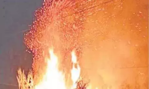 ഉഡുപ്പിയില്‍ വന്‍ തീപ്പിടുത്തം; നഗരം മുഴുവനും കനത്ത പുക കൊണ്ട് മൂടി