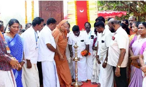 INAUGURATION | മധൂര്‍ ശ്രീ മദറു മഹാദ്വാര ഗോപുരം ഉദ് ഘാടനം ചെയ്തു