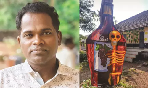 ലഹരിക്കെതിരെ നിറക്കൂട്ടുമായി അധ്യാപകന്റെ പോരാട്ടം ലഹരിക്കെതിരെ നിറക്കൂട്ടുമായി അധ്യാപകന്റെ പോരാട്ടം