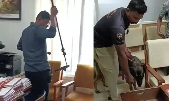 സെക്രട്ടേറിയറ്റിനും ക്ലിഫ് ഹൗസിനും മുഖ്യമന്ത്രിയുടെ ഓഫീസിനും രാജ് ഭവനും ബോംബ് ഭീഷണി; ഉച്ചയ്ക്ക് രണ്ടരയ്ക്കകം പൊട്ടുമെന്ന് സന്ദേശം; തലസ്ഥാനം കനത്ത ജാഗ്രതയില് സെക്രട്ടേറിയറ്റിനും ക്ലിഫ് ഹൗസിനും മുഖ്യമന്ത്രിയുടെ ഓഫീസിനും രാജ് ഭവനും ബോംബ് ഭീഷണി; ഉച്ചയ്ക്ക് രണ്ടരയ്ക്കകം പൊട്ടുമെന്ന് സന്ദേശം; തലസ്ഥാനം കനത്ത ജാഗ്രതയില്