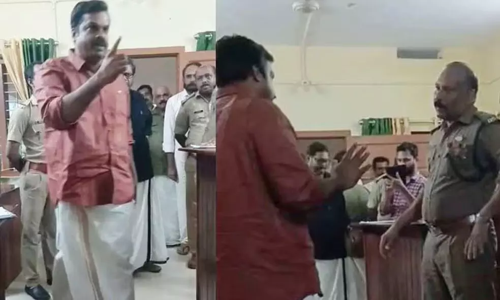 തോന്ന്യവാസം കാണിക്കരുത്‌,കത്തിക്കും ഞാന്‍ ഈ ഓഫീസ്: വനംവകുപ്പ് കസ്റ്റഡിയിലെടുത്തയാളെ മോചിപ്പിച്ച് കെ.യു ജനീഷ് കുമാര്‍ എം.എല്‍.എ