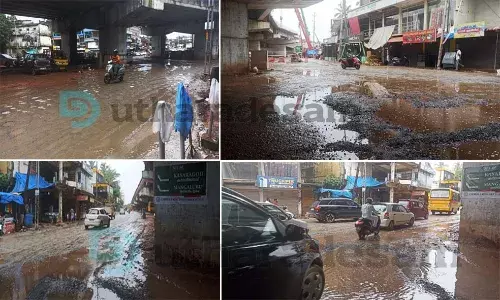ചെര്ക്കള അല്ല ചേര്ക്കുളം; എന്.എച്ച് സര്വീസ് റോഡ് ചെളിക്കുളമായി ചെര്ക്കള അല്ല ചേര്ക്കുളം; എന്.എച്ച് സര്വീസ് റോഡ് ചെളിക്കുളമായി