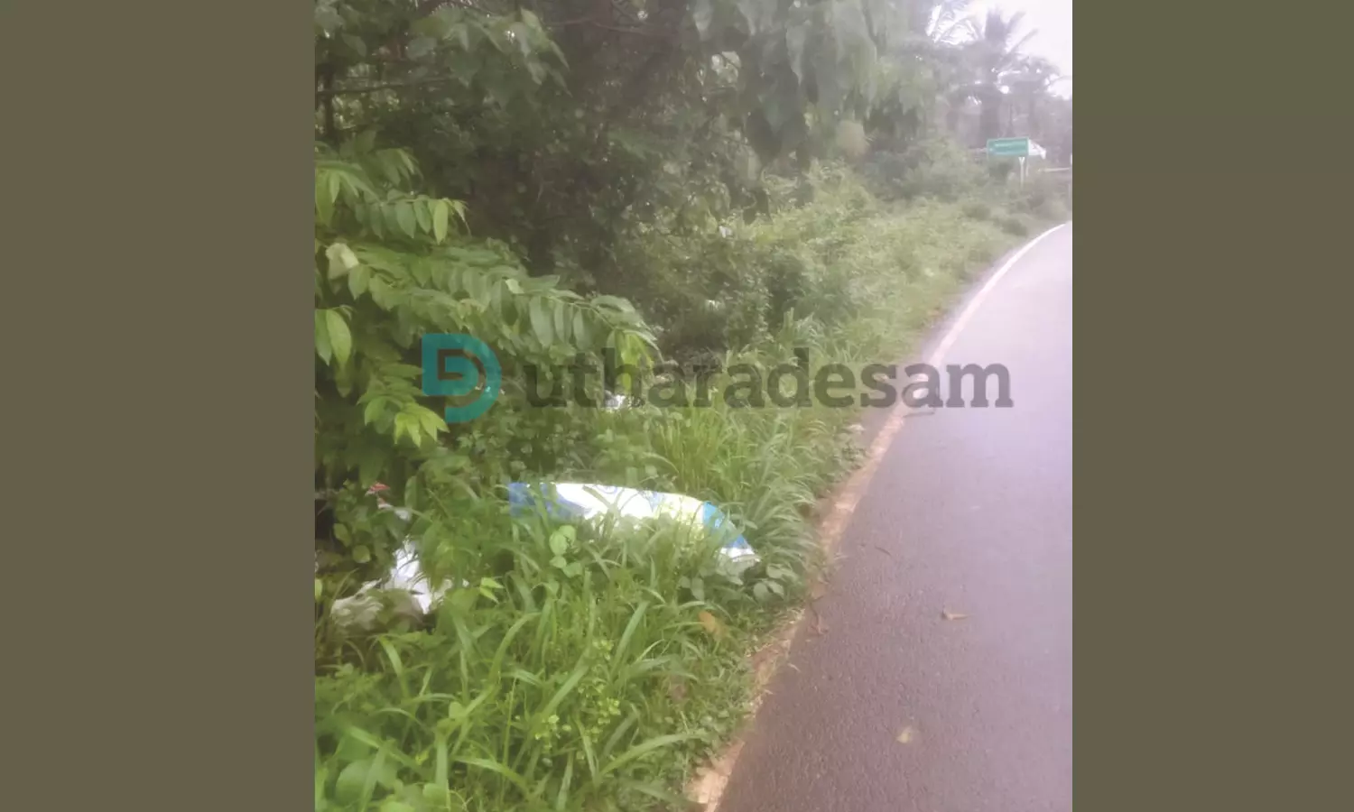 ചൗക്കി-ഉളിയത്തടുക്ക റോഡരിക് കാട് മൂടി; മാലിന്യം തള്ളുന്നതും പതിവായി