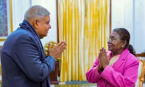 ഉപരാഷ്ട്രപതി ജഗദീപ് ദന്കറിന്റെ രാജി അംഗീകരിച്ച് രാഷ്ട്രപതി; നല്ല ആരോഗ്യം നേര്ന്ന് ആശംസയറിയിച്ച് പ്രധാനമന്ത്രി ഉപരാഷ്ട്രപതി ജഗദീപ് ദന്കറിന്റെ രാജി അംഗീകരിച്ച് രാഷ്ട്രപതി; നല്ല ആരോഗ്യം നേര്ന്ന് ആശംസയറിയിച്ച് പ്രധാനമന്ത്രി