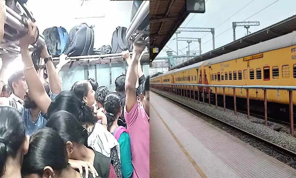 തിങ്ങി ഞെരുങ്ങി ട്രെയിന്‍ യാത്ര; മെമു മംഗലാപുരത്തേക്ക് നീട്ടണമെന്ന ആവശ്യം ശക്തം