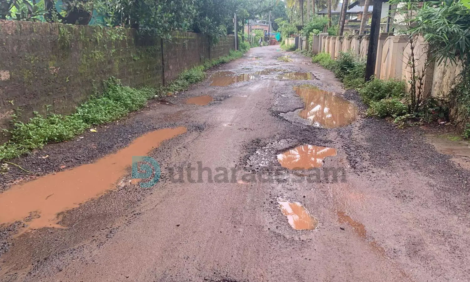 നെല്ലിക്കുന്ന് കടപ്പുറം ചീരുംബാ റോഡ് പൊട്ടിപ്പൊളിഞ്ഞ് ചെളിക്കുളമായി; യാത്രക്കാര്‍ക്ക് ദുരിതം
