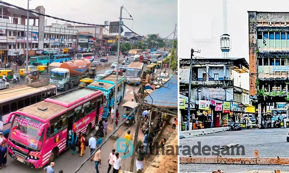 കോട്ടച്ചേരി ബസ് സ്റ്റാന്റ് തുറന്നില്ല; നഗരത്തില്‍ ജനത്തിരക്കും ഗതാഗതക്കുരുക്കും