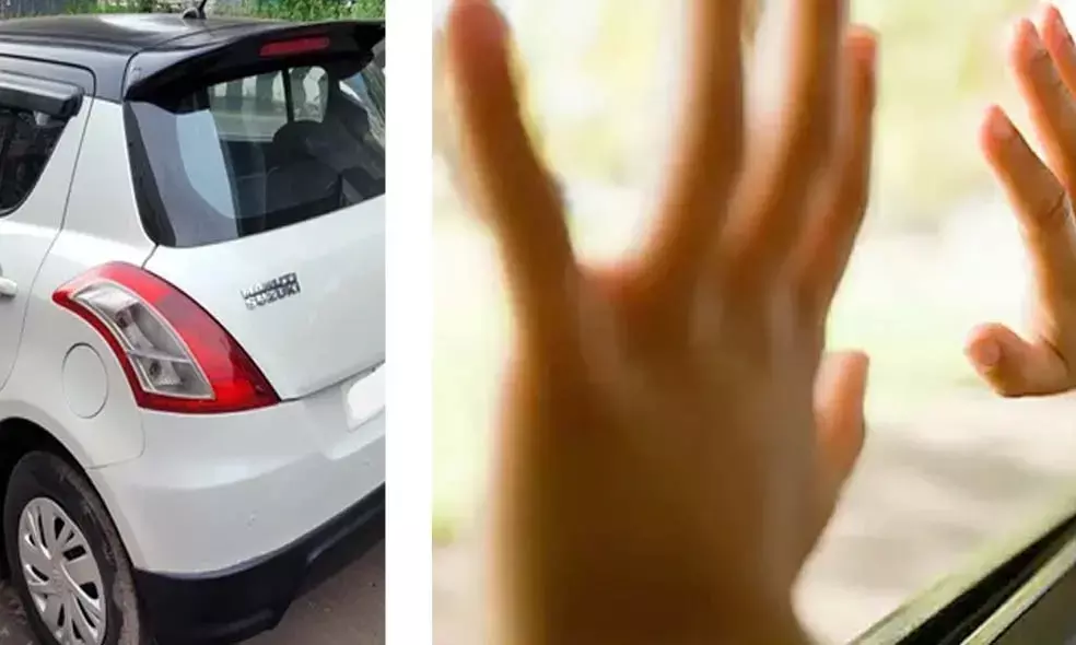 2 വയസ്സുള്ള കുഞ്ഞ് കാറില്‍ കുടുങ്ങി; ഗ്ലാസ് തകര്‍ത്ത് രക്ഷപ്പെടുത്തി