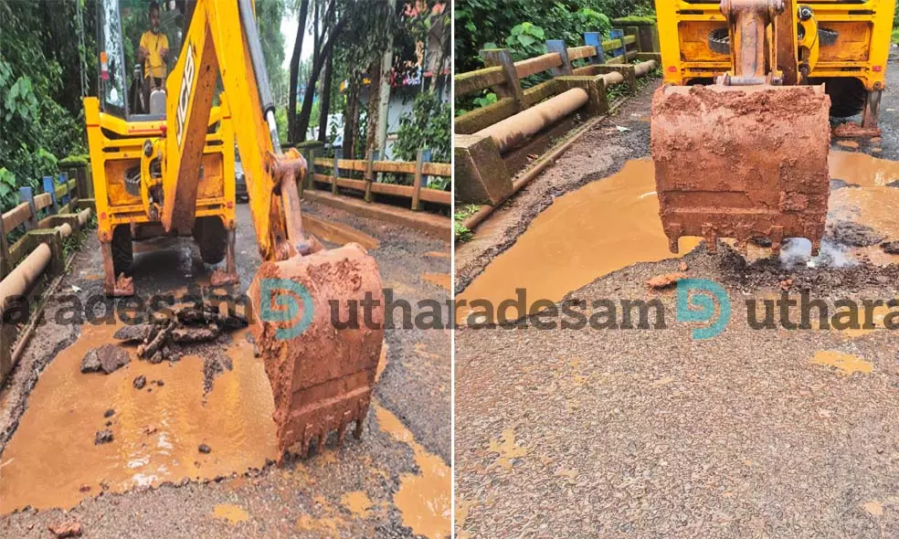 ഒടുവില്‍ ആശ്വാസം; ചെര്‍ക്കള - കല്ലടുക്ക റോഡിലെ നവീകരണ പ്രവൃത്തിക്ക് തുടക്കമായി