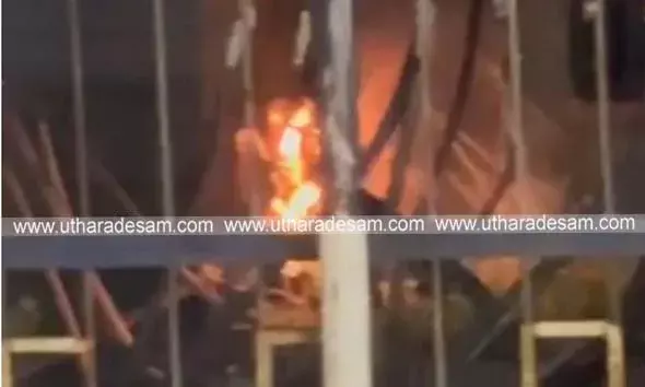 കാഞ്ഞങ്ങാട് അതിഞ്ഞാലില്‍ ട്രാന്‍സ്ഫോര്‍മറിന് തീപിടിച്ചു