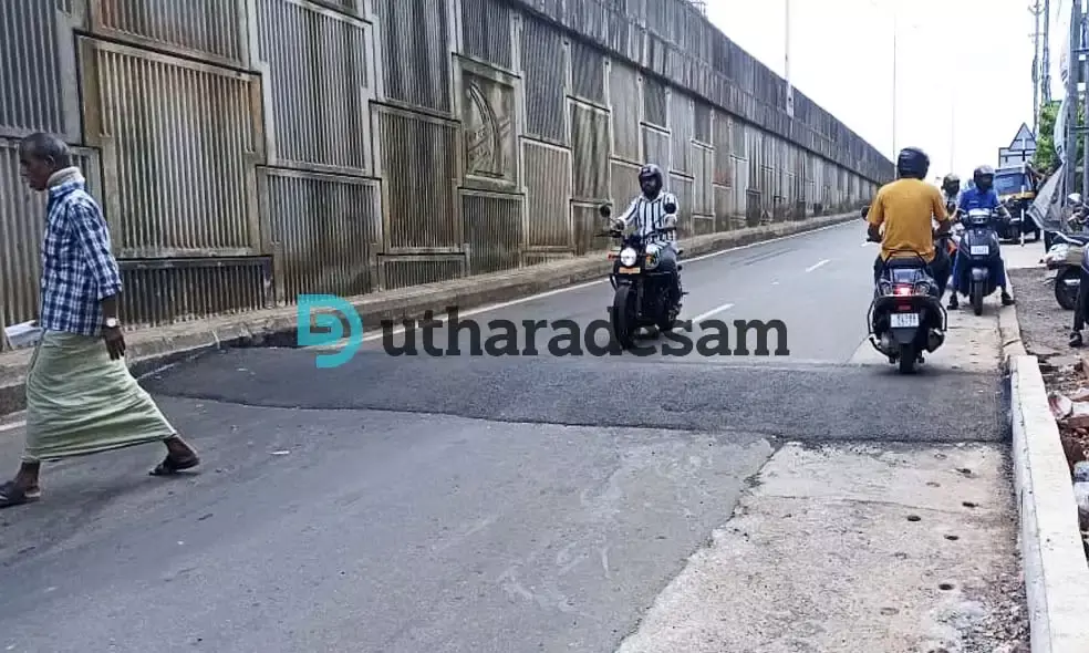 അപകടം കുറക്കാന്‍ ഹമ്പ് ഒരുക്കി; പക്ഷെ മുന്നറിയിപ്പ് ബോര്‍ഡില്ല: NH സര്‍വീസ് റോഡില്‍ വീണ്ടും അപകടക്കെണി