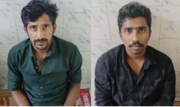 ശബരിമല ദര്ശനത്തിന് പോയ കാസര്കോട് സ്വദേശികളില് നിന്ന് പണം തട്ടി; 2 പേര് അറസ്റ്റില് ശബരിമല ദര്ശനത്തിന് പോയ കാസര്കോട് സ്വദേശികളില് നിന്ന് പണം തട്ടി; 2 പേര് അറസ്റ്റില്