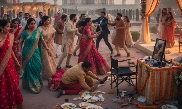 വധുവിന്റെ മേക്കപ്പ് വൈകിയതിനെ ചൊല്ലി വിവാഹവേദിയില്‍ കൂട്ടത്തല്ല്; അതിഥികള്‍ക്ക് പരിക്കേറ്റു, വേദി അലങ്കോലമായി