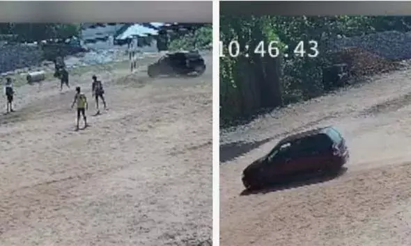 സ്‌കൂള്‍ ഗ്രൗണ്ടില്‍ കുട്ടികള്‍ക്കിടയിലേക്ക് കാര്‍ ഓടിച്ചു കയറ്റി അഭ്യാസ പ്രകടനം നടത്തിയത് 16 കാരന്‍; കടുത്ത നടപടി