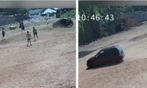 സ്കൂള് ഗ്രൗണ്ടില് കുട്ടികള്ക്കിടയിലേക്ക് കാര് ഓടിച്ചു കയറ്റി അഭ്യാസ പ്രകടനം നടത്തിയത് 16 കാരന്; കടുത്ത നടപടി സ്കൂള് ഗ്രൗണ്ടില് കുട്ടികള്ക്കിടയിലേക്ക് കാര് ഓടിച്ചു കയറ്റി അഭ്യാസ പ്രകടനം നടത്തിയത് 16 കാരന്; കടുത്ത നടപടി