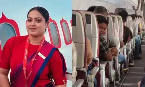 വിമാനയാത്രയ്ക്കിടെ കുട്ടിക്കൊപ്പം റോക്ക് പേപ്പര്‍ സിസര്‍ കളിച്ചതിനെ കുറിച്ച് പറഞ്ഞ് എയര്‍ ഇന്ത്യ ക്രൂ അംഗം; വീഡിയോ വൈറല്‍