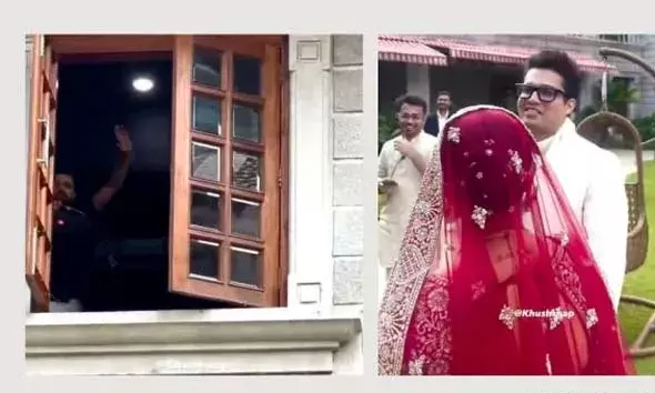 ആജ് മേരേ യാര്‍ കി ഷാദി ഹേ എന്ന ഗാനത്തിന് ചുവടുവച്ച് വിവാഹ ഫോട്ടോഷൂട്ട് നടത്തുന്ന ദമ്പതികള്‍ക്ക് സര്‍പ്രൈസ് ഗിഫ്റ്റ് നല്‍കി രോഹിത് ശര്‍മ്മ