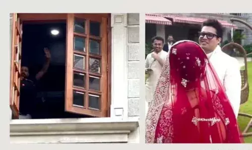 ആജ് മേരേ യാര്‍ കി ഷാദി ഹേ എന്ന ഗാനത്തിന് ചുവടുവച്ച് വിവാഹ ഫോട്ടോഷൂട്ട് നടത്തുന്ന ദമ്പതികള്‍ക്ക് സര്‍പ്രൈസ് ഗിഫ്റ്റ് നല്‍കി രോഹിത് ശര്‍മ്മ