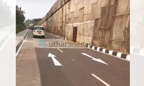 ദേശീയപാത: തലപ്പാടി-ചെങ്കള റീച്ച് സര്‍വീസ് റോഡില്‍ ടൂ വേ അടയാളപ്പെടുത്തി; അപകടസാധ്യതയുള്ള സ്ഥലങ്ങളില്‍ വീതികൂട്ടണമെന്നാവശ്യം