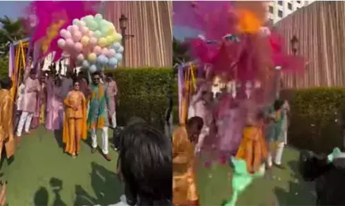 ഡല്ഹിയില് ഹല്ദി ചടങ്ങിനിടെ ഹൈഡ്രജന് ബലൂണുകള് പൊട്ടിത്തെറിച്ച് വരനും വധുവിനും പൊള്ളലേറ്റു ഡല്ഹിയില് ഹല്ദി ചടങ്ങിനിടെ ഹൈഡ്രജന് ബലൂണുകള് പൊട്ടിത്തെറിച്ച് വരനും വധുവിനും പൊള്ളലേറ്റു