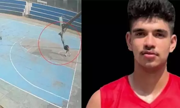 ബാസ്‌കറ്റ് ബോള്‍ തൂണ്‍ തലയില്‍ വീണ് 16 കാരനായ ദേശീയ താരത്തിന് ദാരുണാന്ത്യം
