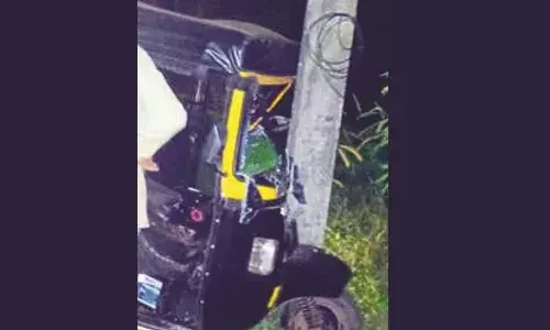 ഡ്രൈവറുടെ തോളില് മൂങ്ങ പറന്നിരുന്നു; നിയന്ത്രണം വിട്ട ഓട്ടോ വൈദ്യുതി തൂണിലിടിച്ചു ഡ്രൈവറുടെ തോളില് മൂങ്ങ പറന്നിരുന്നു; നിയന്ത്രണം വിട്ട ഓട്ടോ വൈദ്യുതി തൂണിലിടിച്ചു