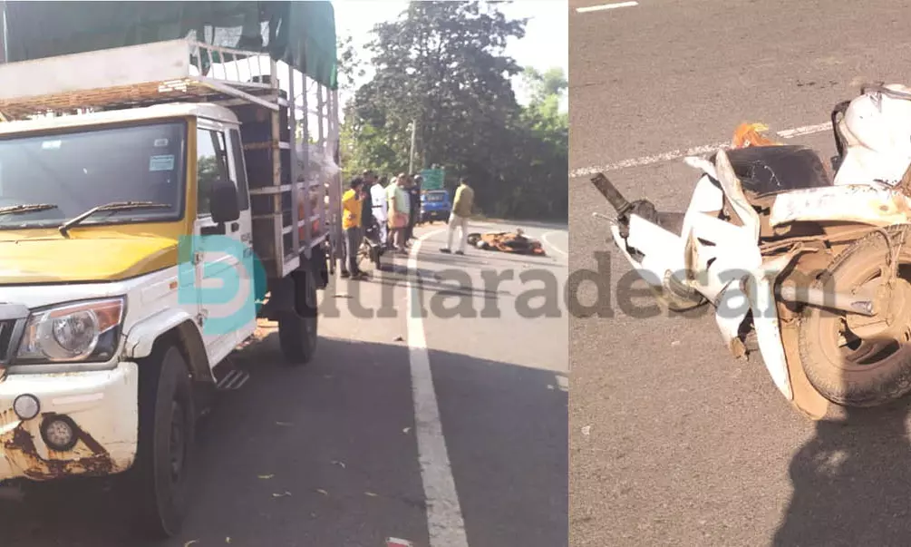 അപകടങ്ങള്‍ പതിവായി ഉക്കിനടുക്ക റോഡ്; പിക്കപ്പും സ്‌കൂട്ടറും കൂട്ടിയിടിച്ച് ഹോട്ടല്‍ തൊഴിലാളിക്ക് പരിക്ക്