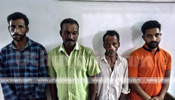 ചെങ്കല്‍ ക്വാറിയില്‍ നിന്ന് കവര്‍ന്നത് ഒന്നര ലക്ഷം രൂപയുടെ യന്ത്രങ്ങള്‍; നാലുപേര്‍ റിമാണ്ടില്‍
