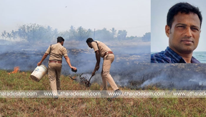 തീപിടിത്തത്തില്‍ നിന്നും പശുക്കളെ രക്ഷപ്പെടുത്തി; തുണയായത് പൊലീസ് ഉദ്യോഗസ്ഥന്റെ കരുതല്‍ വിളി