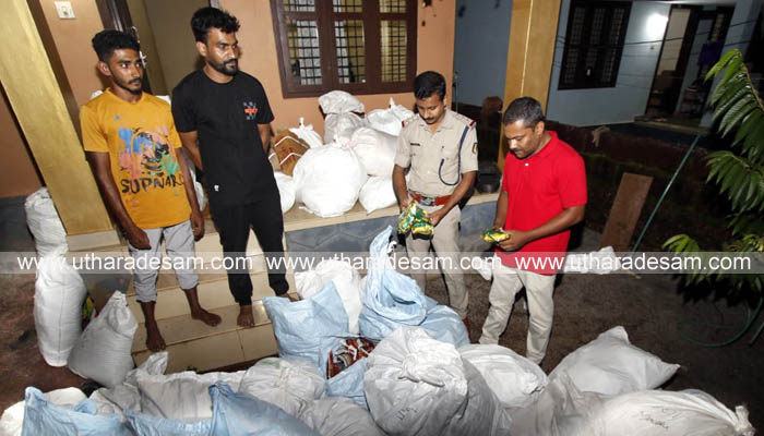 വാടക വീട്ടില് സൂക്ഷിച്ച മൂന്നരലക്ഷം രൂപയുടെ പാന്ഉല്പന്നങ്ങള് പിടിച്ചു വാടക വീട്ടില് സൂക്ഷിച്ച മൂന്നരലക്ഷം രൂപയുടെ പാന്ഉല്പന്നങ്ങള് പിടിച്ചു