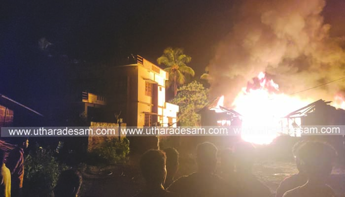 നെല്ലിക്കട്ട ടൗണില്‍ കൊപ്ര ഷെഡ് കത്തിനശിച്ചു; 60 ലക്ഷം രൂപയുടെ നഷ്ടം