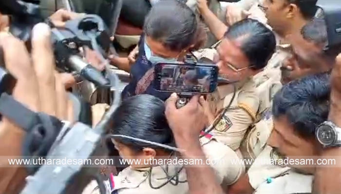 കരിന്തളം ഗവ. കോളേജില്‍ വ്യാജരേഖ ഉപയോഗിച്ച് ജോലി; കെ വിദ്യ നീലേശ്വരം പൊലീസ് സ്റ്റേഷനില്‍ ഹാജരായി